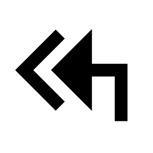 Corner Up Left Double Fill Icon from Remix Fill Set