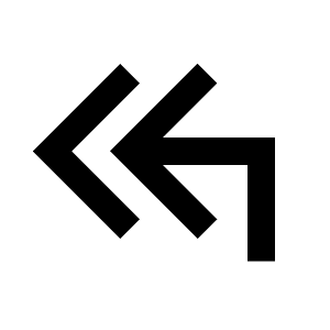 Corner Up Left Double Line Icon from Remix Line Set