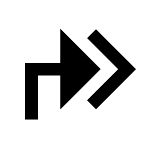 Corner Up Right Double Fill Icon from Remix Fill Set
