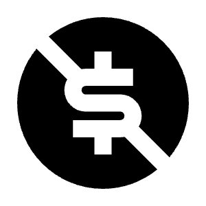 Creative Commons Nc Fill Icon from Remix Fill Set