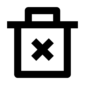 Delete Bin 2 Line Icon from Remix Line Set