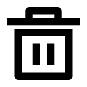 Delete Bin 5 Line Icon from Remix Line Set