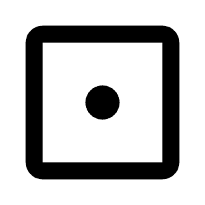 Dice 1 Line Icon from Remix Line Set
