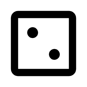 Dice 2 Line Icon from Remix Line Set