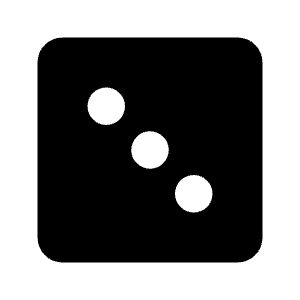 Dice 3 Fill Icon from Remix Fill Set