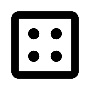 Dice 4 Line Icon from Remix Line Set