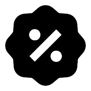 Discount Percent Fill Icon from Remix Fill Set