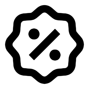 Discount Percent Line Icon from Remix Line Set