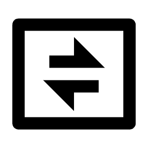 Exchange Box Line Icon from Remix Line Set