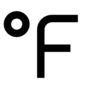 Fahrenheit Fill Icon from Remix Fill Set