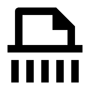 File Shred Line Icon from Remix Line Set