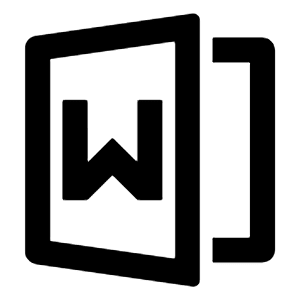 File Word 2 Line Icon from Remix Line Set