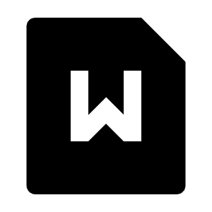 File Word Fill Icon from Remix Fill Set