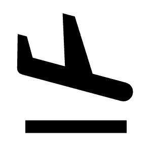 Flight Land Fill Icon from Remix Fill Set