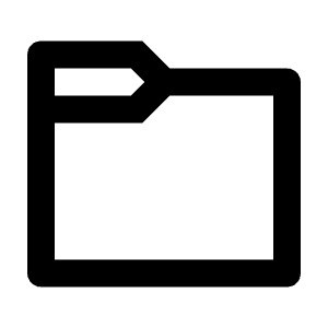 Folder 6 Line Icon from Remix Line Set