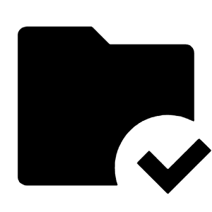 Folder Check Fill Icon from Remix Fill Set
