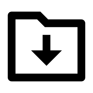 Folder Download Line Icon from Remix Line Set