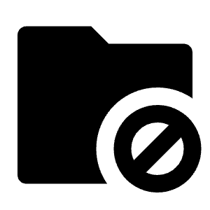 Folder Forbid Fill Icon from Remix Fill Set