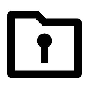 Folder Keyhole Line Icon from Remix Line Set