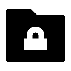 Folder Lock Fill Icon from Remix Fill Set