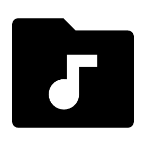 Folder Music Fill Icon from Remix Fill Set