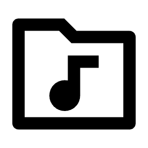 Folder Music Line Icon from Remix Line Set