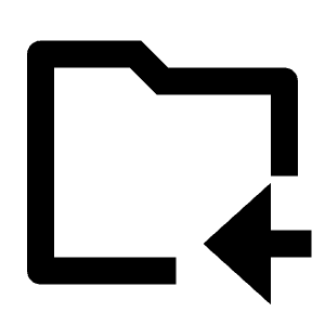 Folder Received Line Icon from Remix Line Set