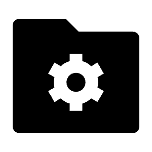 Folder Settings Fill Icon from Remix Fill Set