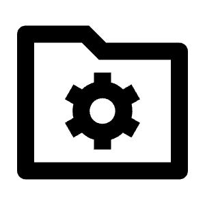 Folder Settings Line Icon from Remix Line Set