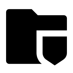 Folder Shield 2 Fill Icon from Remix Fill Set