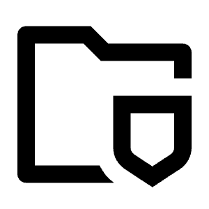 Folder Shield 2 Line Icon from Remix Line Set