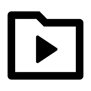 Folder Video Line Icon from Remix Line Set