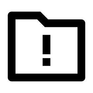 Folder Warning Line Icon from Remix Line Set