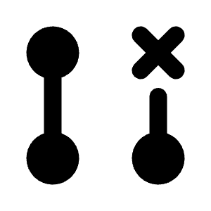 Git Close Pull Request Fill Icon from Remix Fill Set