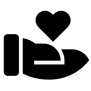 Hand Heart Fill Icon from Remix Fill Set