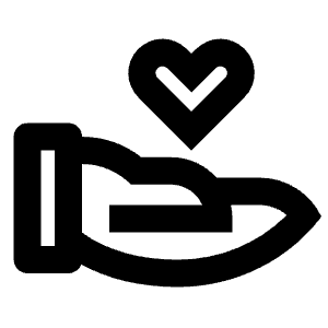 Hand Heart Line Icon from Remix Line Set