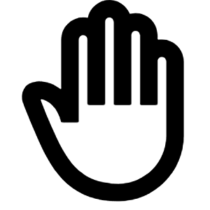 Hand Icon from Remix Line Set