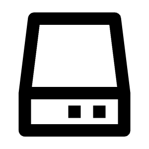 Hard Drive 3 Line Icon from Remix Line Set