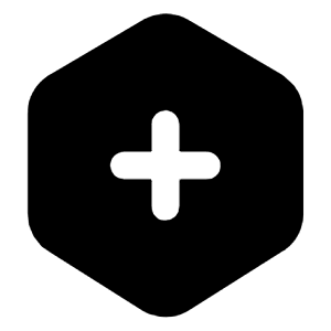 Hexagon Plus Icon from Tabler Filled Set