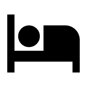 Hotel Bed Fill Icon from Remix Fill Set