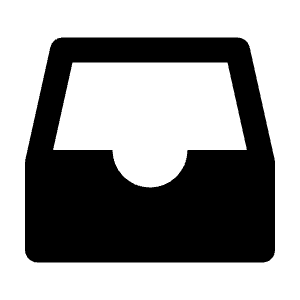 Inbox 2 Fill Icon from Remix Fill Set