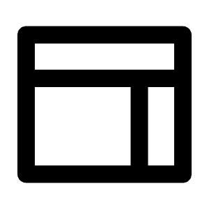 Layout 6 Line Icon from Remix Line Set
