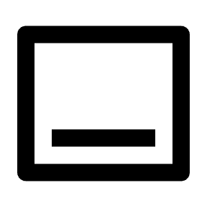 Layout Bottom 2 Line Icon from Remix Line Set