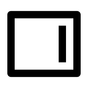 Layout Right 2 Line Icon from Remix Line Set