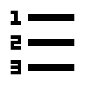 List Ordered Icon from Remix Line Set