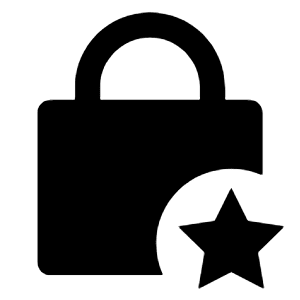 Lock Star Fill Icon from Remix Fill Set