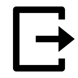 Logout Box R Line Icon from Remix Line Set