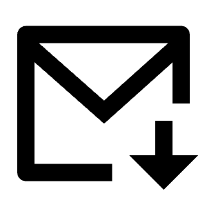 Mail Download Line Icon from Remix Line Set