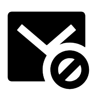 Mail Forbid Fill Icon from Remix Fill Set