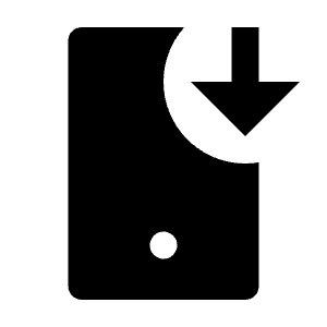 Mobile Download Fill Icon from Remix Fill Set